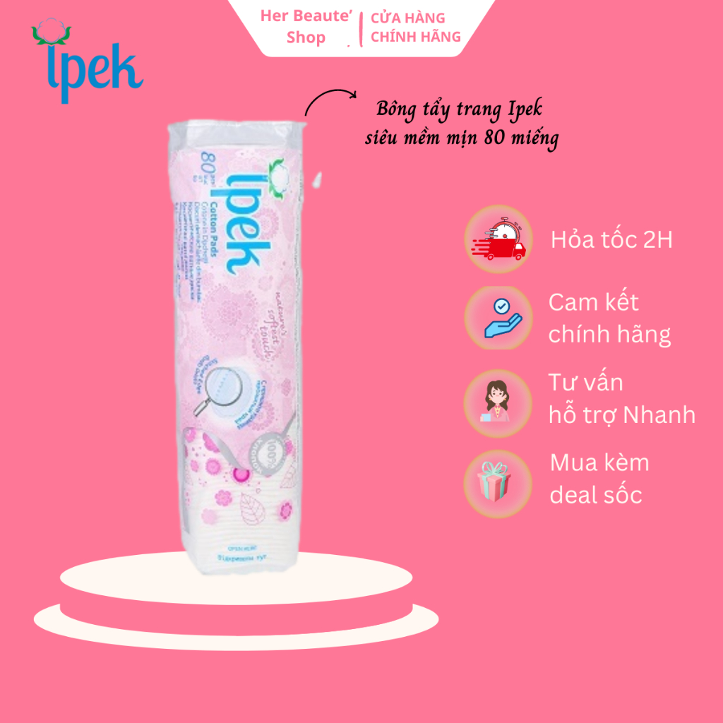 Bông tẩy trang Ipek 80 miếng