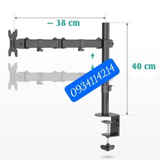 Giá Treo Một Màn Hình Máy Tính - Giá Đỡ 1 Màn Hình 17 - 27 Inch - Kẹp Thành Bàn Đa Năng