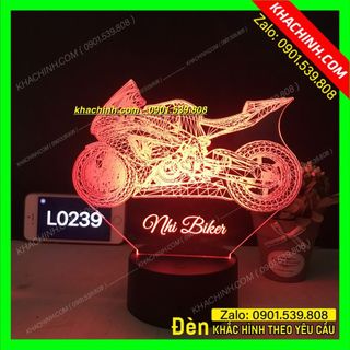 Đèn Xe Moto, Đèn mô hình xe mô tô, đèn led 16 màu có kèm remote đổi màu, Đèn Decor phòng ngủ