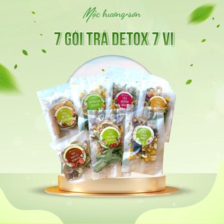 Set trà thảo mộc detox 7 vị trà khác nhau từ các loại trà hoa sấy khô