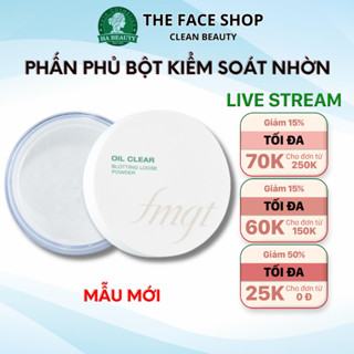  Phấn phủ dạng bột trong suốt kiểm soát nhờn The Face Shop fmgt  Oil Control Water Blotting Powder 7g cho da dầu hỗn hợp 