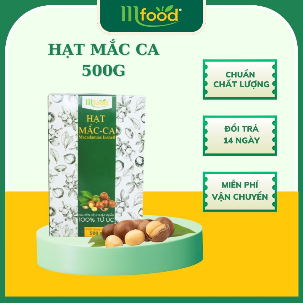 HẠT MẮC CA NHẬP KHẨU ÚC- HỘP GIẤY 500 GRAM