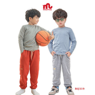 Quần nỉ bé trai thu đông RIOMIO chất nỉ da cá dày dặn, ấm áp cho bé size 13-40 kg - RQ319
