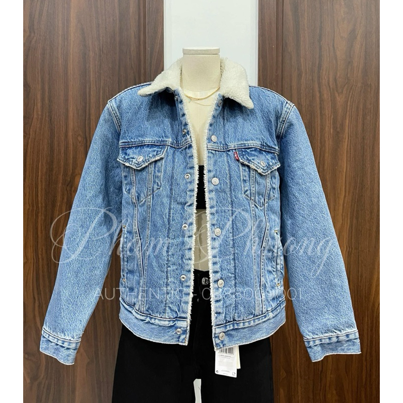 Áo khoác Jeans lót lông Levi’s siêu ấm chuẩn auth size XS new fulltag