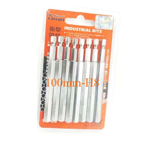 ( CÁC CỠ LẺ ) ĐẦU BẮT VÍT LỤC GIÁC. Dài 100mm KAPUSI JAPAN K-7125