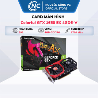 Card Màn Hình Colorful GTX 1650 EX 4GD6-V - Hàng chính hãng bảo hành 36 Tháng