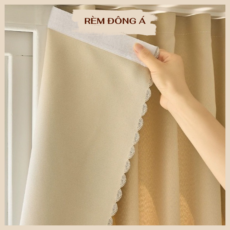 Rèm Cửa Sổ Dán Tường Vải Trơn Không Họa Tiết Cao Cấp Loại 1, Chống Bám Bụi, Chống Nắng Tốt