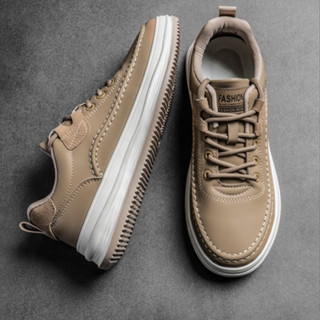 Giày Thể Thao Nam CS941 ZANISTO Màu Nâu Đế Cao Su Nguyên Khối Êm Nhẹ Chất Da Cao Cấp Bền Trẻ Trung