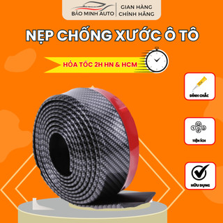 Nẹp Chống Xước Bậc Cửa Ô Tô, Nẹp Cacbon Cao Cấp - Bản Rộng 5cm