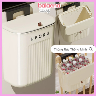 Thùng rác treo tường có nắp nhà bếp, nhà vệ sinh dung tích lớn 7L và 9L thời trang