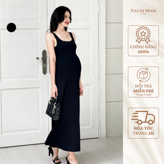 Đầm bầu sachimom - váy bầu dáng dài ôm body nelly dress