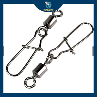 (10 cái ) Khóa lure, khóa link chữ U không gỉ, chống xoắn, phụ kiện câu cá cao cấp