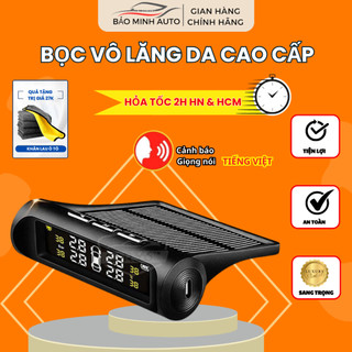 Cảm biến áp suất lốp ô tô xe hơi gắn ngoài cao cấp BẢOMINHAUTO Màn LCD Pin hỗ trợ năng lượng mặt trời tuổi thọ pin 5 năm