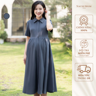 Đầm bầu sachimom - váy bầu công sở dáng xoè dài amour dress