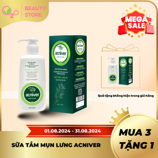 Sữa Tắm Mụn Acniver Giảm Mụn Lưng, Ngực, Mông, Giúp Làm Sạch Da Toàn Thân, Loại Bỏ Bụi Bẩn, Dầu Nhờn Chai 210ml