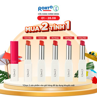 Son thỏi dưỡng môi trang điểm chất son satin Lip On Lip Glowy Satin 2.2g
