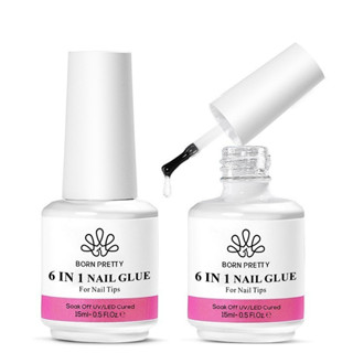  Gel đa năng 6in1 Born Pretty chính hãng 15ml - Sơn gel liên kết 6 trong 1 base nối úp cứng móng top loang top coat 