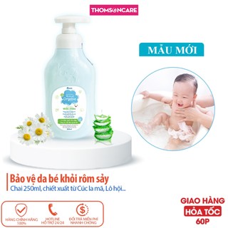 Sữa tắm gội cho bé từ thảo dược Orgabie 250ml Mẫu mới - giảm rôm sảy, mẩn ngứa, hăm da cho trẻ sơ sinh - Thomsoncare