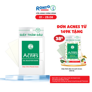 Giấy thấm dầu kiểm soát nhờn, ngừa mụn Acnes Oil Remover Paper 100 tờ