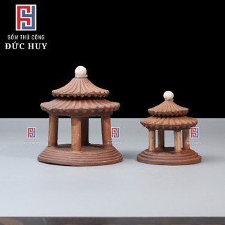 Mô hình gốm Lầu tròn nhật phụ kiện trang trí tiểu cảnh hòn non bộ bể cá chậu cây bonsai