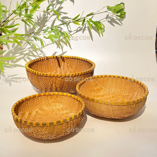 Thúng mây tre đan decor trang trí nhà cửa, nhà hàng, đựng đồ ăn, đồ khô