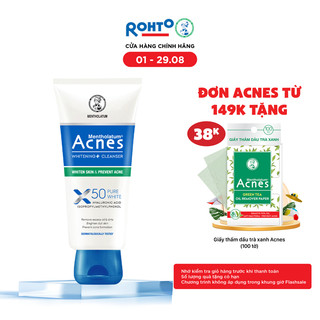 Sữa rửa mặt dưỡng trắng dạng kem Acnes Whitening+ Cleanser 100g
