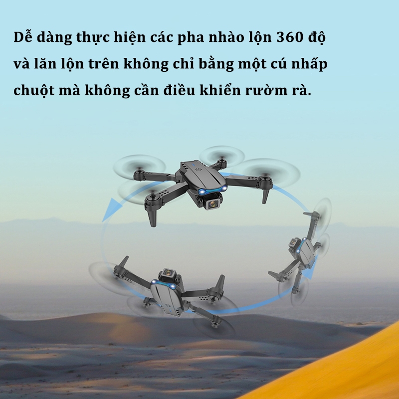 Máy Bay Flycam E99 Pro/K3，Drone Cuộn 360°,ảnh cử chỉ, camera kép HD, dòng ánh sáng lơ lửng,Kết nối ứng dụng | BigBuy360 - bigbuy360.vn