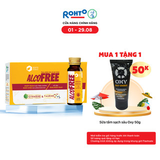 Nước uống giải rượu, thải độc gan Alcofree lốc 10 chai x 50ml