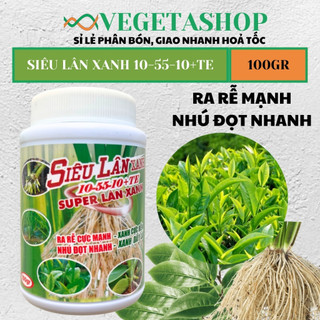 [ Rẻ ]  PHÂN BÓN SIÊU LÂN 10-55-10 100gr - VEGETASHOP- Phân Bón Cuốc Vàng- Super Lân - Phân Bón Hoa Cây Kiểng,Super Lân
