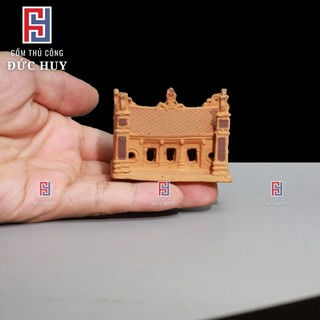 Mô hình gốm Đình làng mini phụ kiện trang trí tiểu cảnh hòn non bộ bể cá chậu cây bonsai