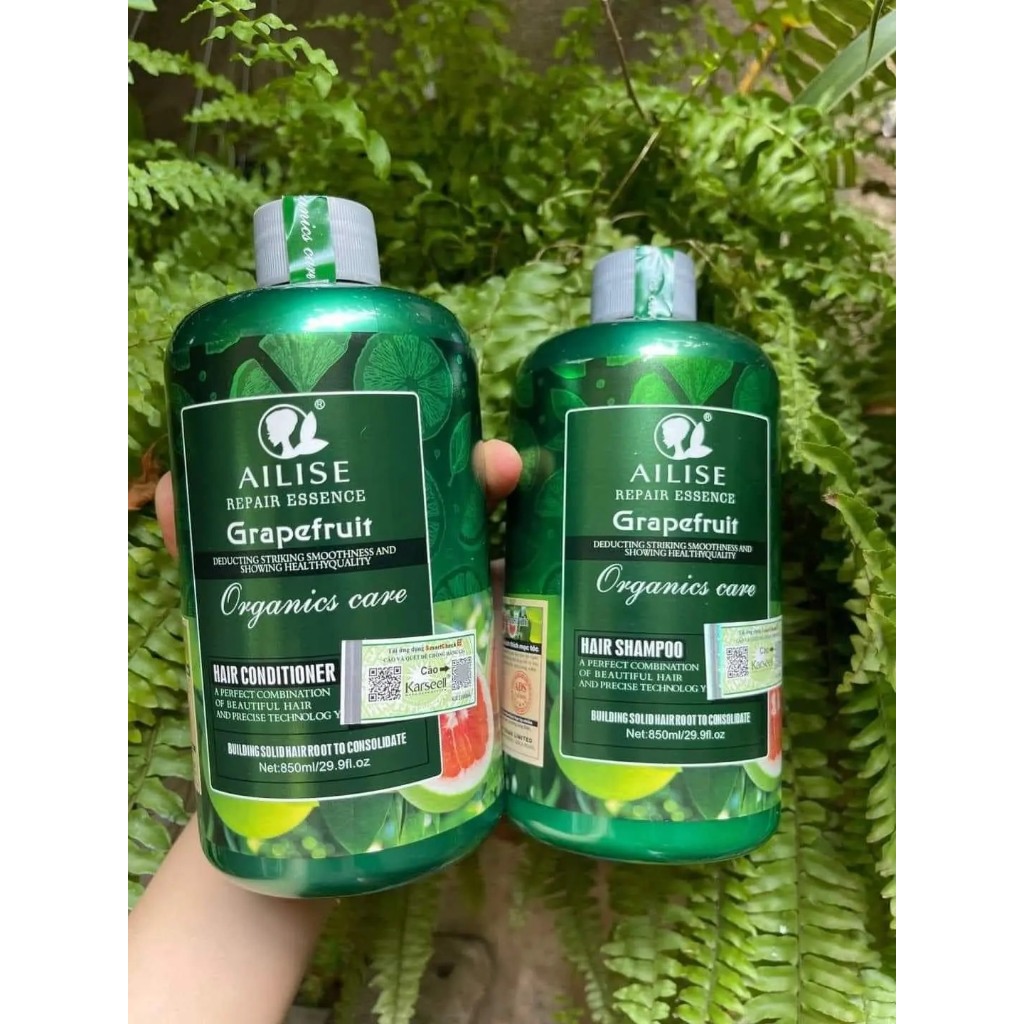 Dầu Gội Xả Bưởi ALise Grapefruit 850ml Giảm Rụng, Nhanh Mọc, Giảm Khô Xơ Hư Tổn