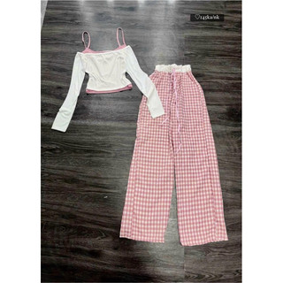 [ Rẻ vô địch ] Set bộ croptop ba món dành cho nữ