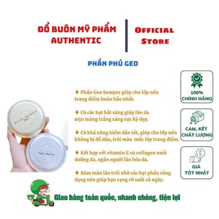 Phấn phủ Geo lamy Sempre Happy & Please Pact trắng và vàng