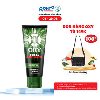 Sữa rửa mặt cho nam Oxy sạch sâu giảm mụn kiểm soát nhờn dạng kem Oxy Total Anti Acne 100g 