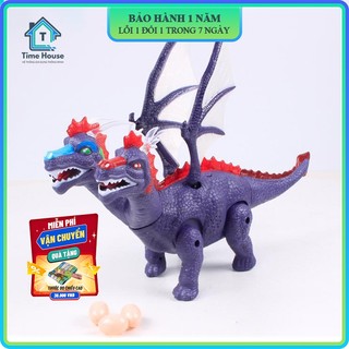 Khủng long 2 đầu có nhạc, đèn, đồ chơi cho bé, giảm giá sốc