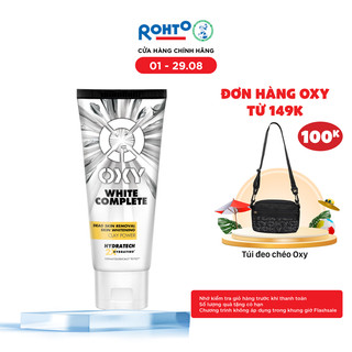 Sữa rửa mặt cho nam Oxy dưỡng sáng da từ đất sét trắng, dạng kem Oxy White Complete 100g