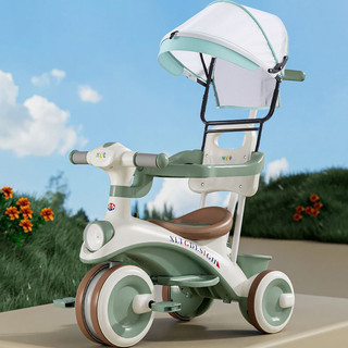 Xe đẩy cho bé  ba bánh 618. 2in1 kiêm xe chòi chân cho bé có nhạc có đèn có khung bảo vệ.