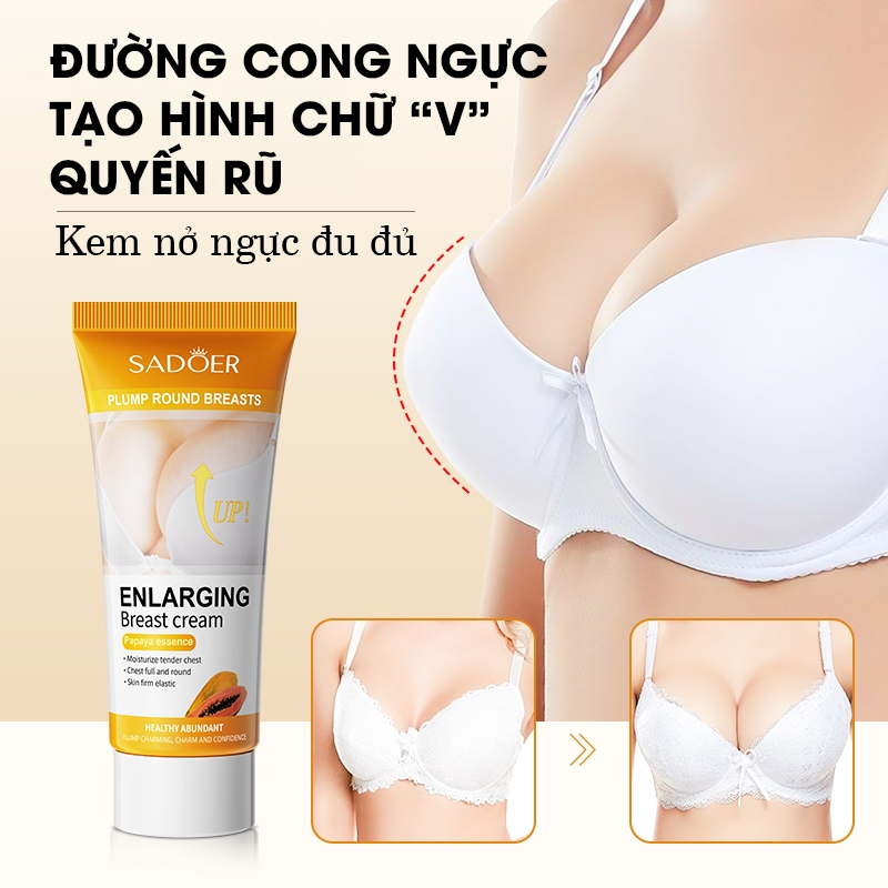 Kem Nở Ngực Tăng Vòng 1 Hiệu Quả Tinh Chất Đu Đủ, Dừa Tinh Khiết Giúp Nở Ngực Nâng Ngực Đầy Đặn Săn Chắc Tự Nhiên Sadoer