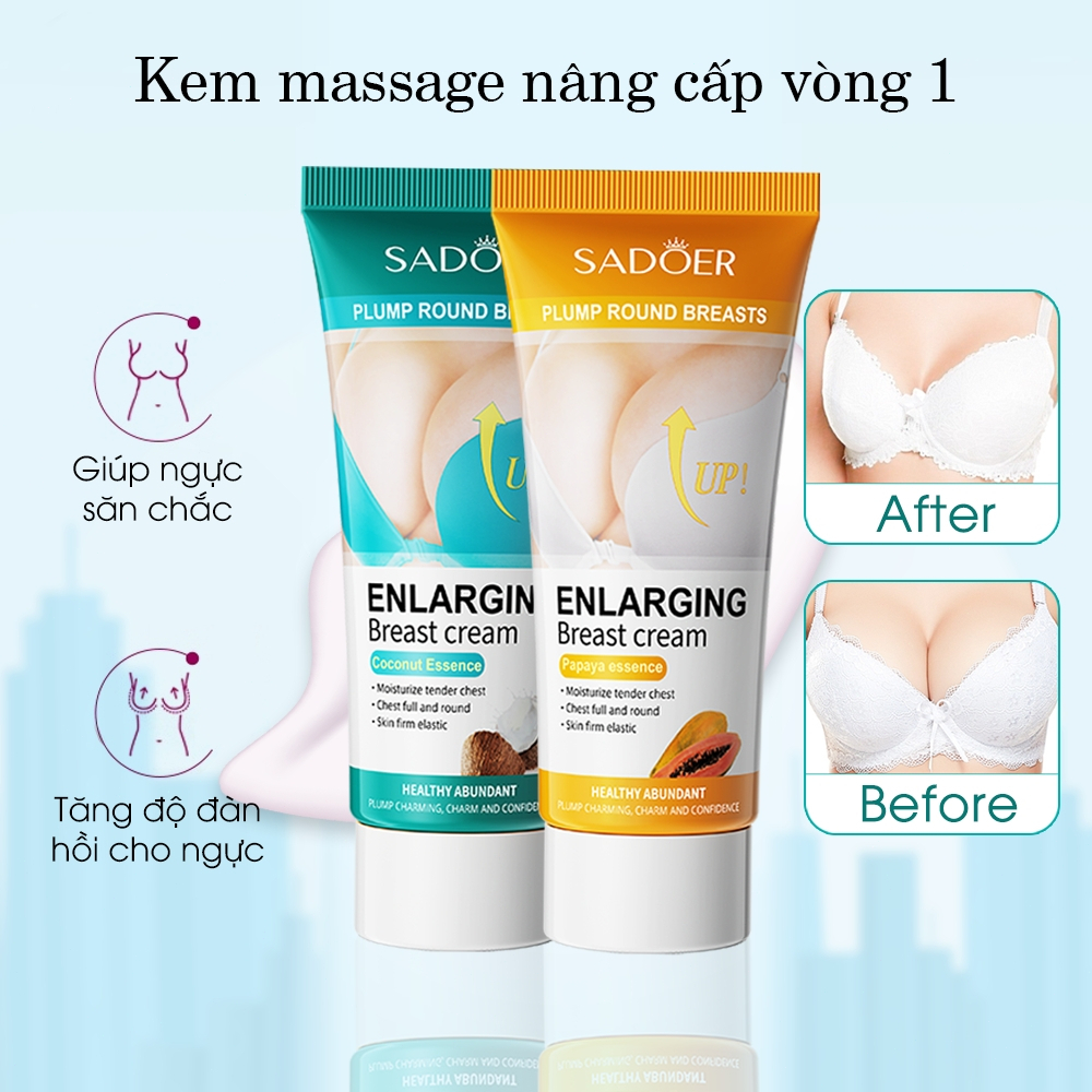 Kem Nở Ngực Tăng Vòng 1 Hiệu Quả Tinh Chất Đu Đủ, Dừa Tinh Khiết Giúp Nở Ngực Nâng Ngực Đầy Đặn Săn Chắc Tự Nhiên Sadoer