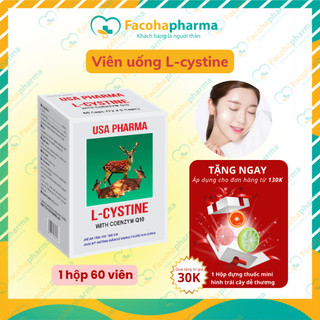 Viên uống L cystine trắng da ngăn ngừa rụng tóc ngừa nám bổ sung làm đẹp da, giảm rụng tóc 60 viên