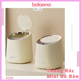 Thùng Rác Mini Để Bàn Nắp Bật Loại Sang Cao Cấp Nhựa PP Dạng Bầu Vuông Kiểu Dáng Hiện Đại Tiện Dụng