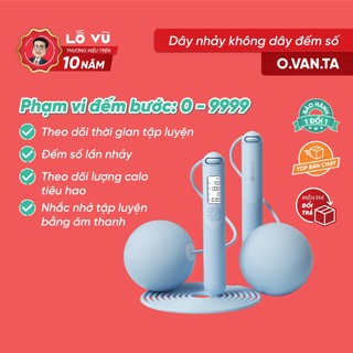 Dây Nhảy Không Dây Đếm Số O.VAN.TA, Theo dõi thời gian tập luyện, Đếm số lần nhảy, Theo dõi lượng calo tiêu hao