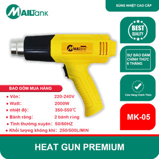 Máy khò nhiệt MailTank MK05 Máy khò nhiệt màng co 2000W khò nhiệt thổi hơi nóng đa năng màng co nhiệt