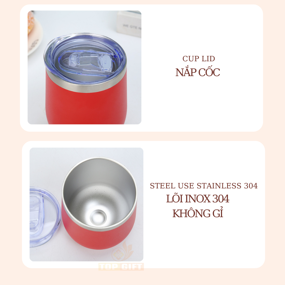 Cốc giữ nhiệt TopGifts C360 dung tích 360ml cute trẻ trung khắc tên theo yêu cầu | BigBuy360 - bigbuy360.vn