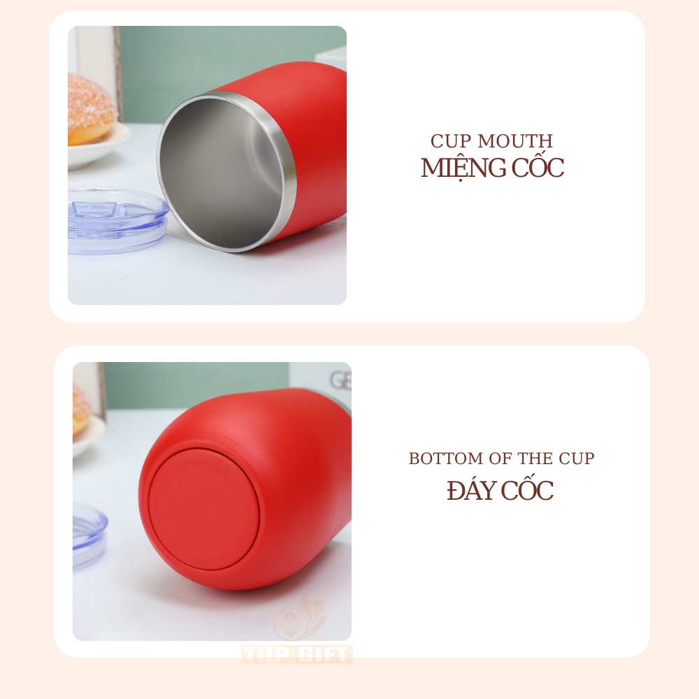 Cốc giữ nhiệt TopGifts C360 dung tích 360ml cute trẻ trung khắc tên theo yêu cầu | BigBuy360 - bigbuy360.vn