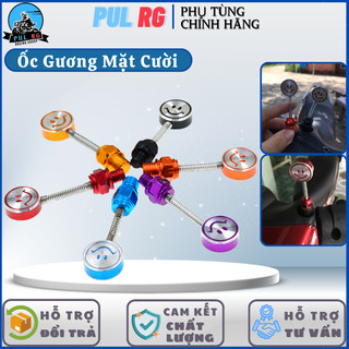 Ốc chân gương kiểu lò xo mặt cười 10li thuận lắp trang trí cho xe Wave Vario Dream AB SH Sirius...