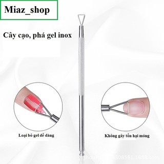 Cây cạo sơn gel loại inox - Dụng cụ cạo sơn gel nạo sạch móng siêu nhanh chuyên dụng cho dân làm móng