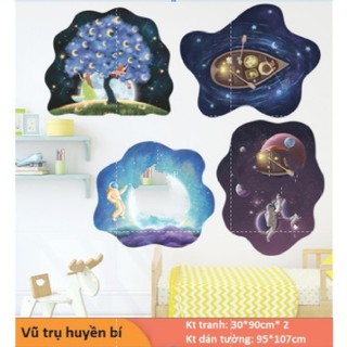 🐬🐬🐬Tranh decal dán tường VT HUYỀN BÍ ngộ nghĩnh cho bé - Decal dán tường cho bé🐬🐬🐬