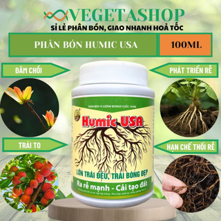 PHÂN BÓN HUMIC USA 100ml - RA RỄ MẠNH - MÔI TRƯỜNG VI SINH VẬT PHÁT TRIỂN TRONG ĐẤT-  VEGETASHOP