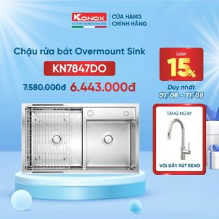 Chậu rửa bát inox 2 hố Konox KN7847DO
